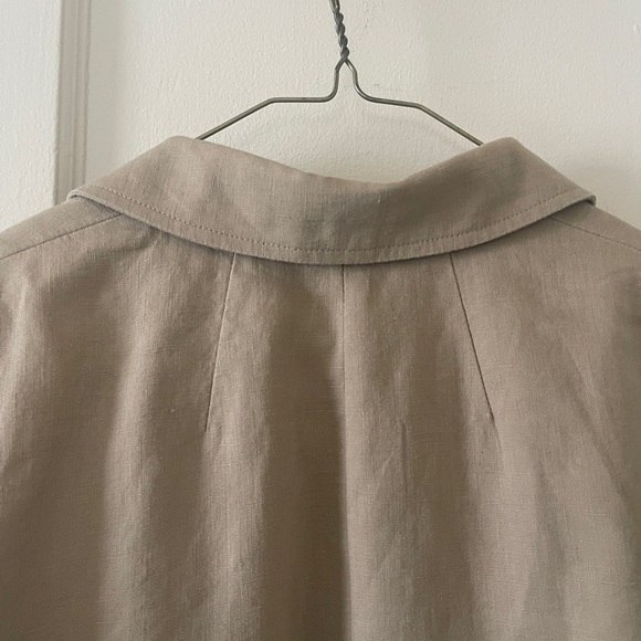 Jones New York linen tan blazer 1 bottom closure size 6 - Picture 12 of 12